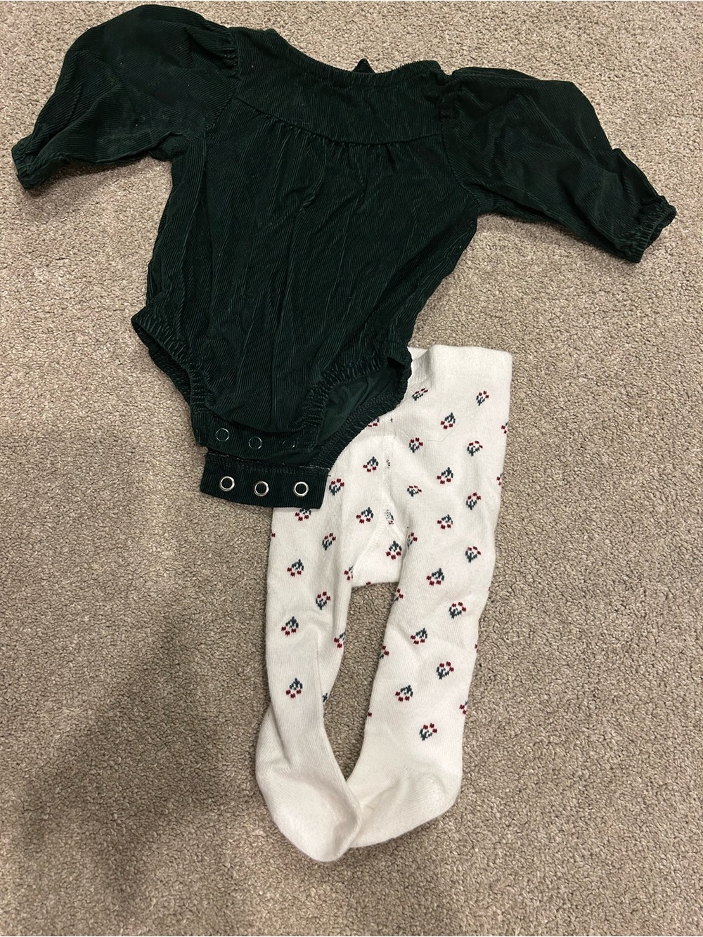 Carter’s Christmas Onesie and Tights